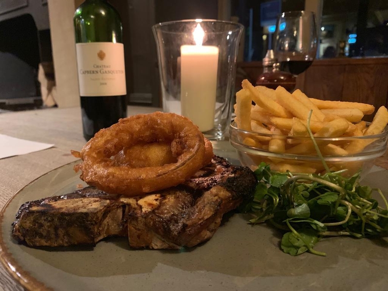 2019 10 24 Fenwick Steak Night T Bone With Candle And Wine